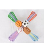 Sport Ball Foam Rocket Throw Toys, Lot of 12 ~ Colorful Fun For All Ages - £7.02 GBP