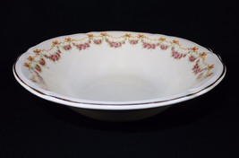 Vintage Ceramic 8.5&quot; Serving Bowl ~ Edwin Knowles Pottery, Roses, Ribbons &amp; Bows - £39.12 GBP