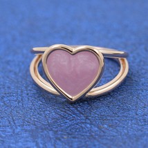 2021 Valentine Release Rose Gold Pink Swirl Heart Statement Ring  - £15.33 GBP