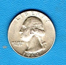 1964 D Washington Quarter - Circulated - Silver - £6.29 GBP