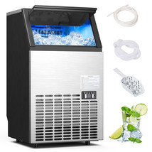 Built-In Stainless Steel Commercial 110Lbs/24H Ice Maker Portable Ice Ma... - £529.68 GBP