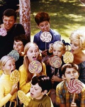 The Brady Bunch 1969 TV Mike Carol Alice &amp; kids with giant lollipop 8x10 photo - $10.99