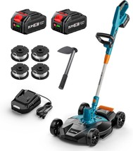 Seesii String Trimmer : 12’’ Cordless Weed Wacker &amp; Edger With 2 * 4.0Ah - $215.93