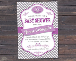 Rocking Horse Baby Shower Invitation / Baby Shower Invitation - $7.99