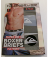 Three QuickSilver boxer briefs Size Small Fly Front Blue and Gray - $363.54 MXN
