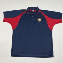 Cooperstown Polo Shirt Mens XL Blue Red Dreams Park Baseball Short Sleeve Tee - £5.21 GBP