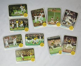 Original VINTAGE 1973 Topps 1972 World Series Baseball Cards A&#39;s Reds + Bonus - £39.56 GBP