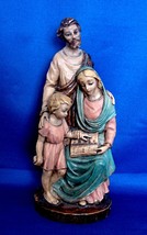 9&quot; Holy Family Statue of Joseph,  Jesus, Mary Mother Hand Painted - $24.99