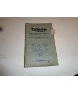 1952 Triumph Speed Twin, Thunderbird, Tiger 100 Replacement Parts Manual - $39.60