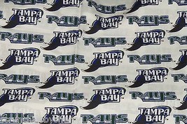 Tampa Bay Rays Fabric Cotton MLB Baseball Craft Quilt Vintage Rare BTY  - £47.81 GBP