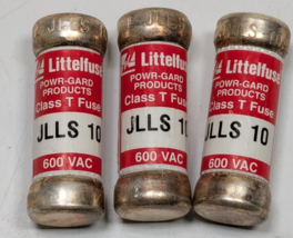 Lot of 3 - Littelfuse JLLS 10 - Class T - 600VAC - Current Limiting Fuses - $14.84