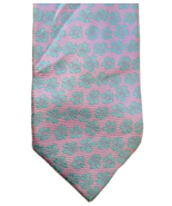 Katharine Hamnett Silk Necktie Floral Blue Flower Pink Tie Gift Weddings - £16.57 GBP