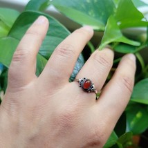 Vintage 925 Sterling Silver Carnelian Ring, size 6.25 - $44.99