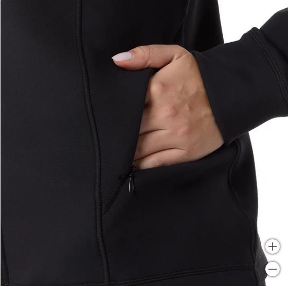 32 Degrees Womens Jacket Black Full-Zip Pockets Stretch Active Workout Gym Soft Item image 5