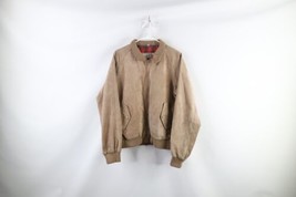 Vintage 70s Streetwear Mens 42 Distressed Suede Leather Cafe Racer Bomber Jacket - £62.09 GBP