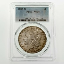 1885-O $1 Silver Morgan Dollar Graded by PCGS as MS-63! Gorgeous Coin - £101.26 GBP