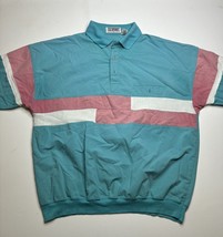 EUC Vintage Men’s CC Sport Polo Banded Bottom Shirt 1/4 Button Turquoise... - $24.30