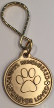 Always Remembered Forever Loved - A True Friend Dog Pet Memorial Key Chain Tag - $9.59