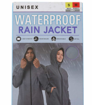 32 Degrees Unisex Waterproof Rain Jacket Men’s Medium, Women’s Large Grey - £21.30 GBP