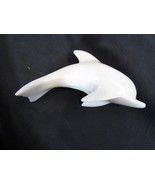 Hand Carved White Onyx Dolphin 5 1/4&quot; Long 3&quot; Tall  - €41,24 EUR