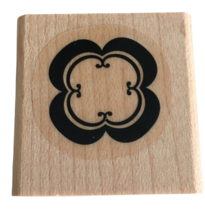 Stampin Up Wood Mount Rubber Stamp Small Decorative Medallion Shape Background - £2.36 GBP