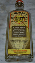 Vintage Furst McNess Champion Brand Flavoring Compond Bottle Glass Paper Lable - £17.78 GBP