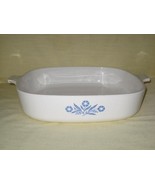 Corning Ware 11 Inch Cornflower Pattern White Baking Dish Casserole USA ... - $98.99