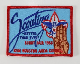 Vintage 1988 Sam Houston Scout Fair Red Border Boy Scout Camp Patch - £9.22 GBP