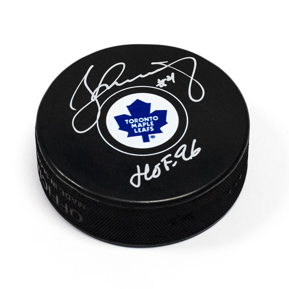 Borje Salming Toronto Maple Leafs Autographed Puck with HOF Note - $47.00
