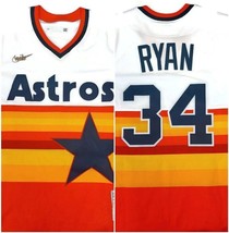 Nike Nolan Ryan Houston Astros Jersey Mens M Hall of Fame Cooperstown Collection - £119.93 GBP