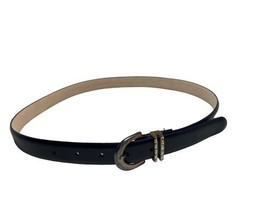 Nine and Company Womens M Black Designer Leather Belt With wear - £3.14 GBP