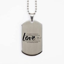 Motivational Christian Silver Dog Tag, If I Speak in Human or Angelic Tongues, b - £15.37 GBP