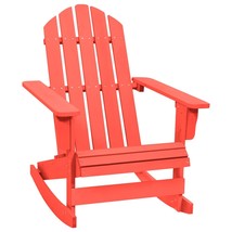 Garden Rocking Adirondack Chair Solid Fir Wood Red - £50.09 GBP