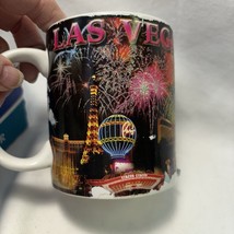 Las Vegas Souvenir Coffee Mug lots of damage peeling - $7.99