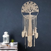 Tree of Life Dream Catcher, Macrame Wall Hanging Large Dreamcatcher Woven Boho D - £32.29 GBP