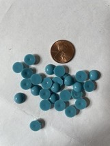 144 Pieces Turquoise  Flat Back Round Plastic Stone  9 Mm  Jewelry Craft... - $9.51