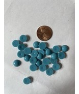 144 Pieces Turquoise  Flat Back Round Plastic Stone  9 Mm  Jewelry Craft... - $175.05 MXN