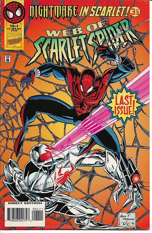 Primary image for Web Of Scarlet Spider #4 (1995) *Marvel Comics / The New Warriors / Speedball*