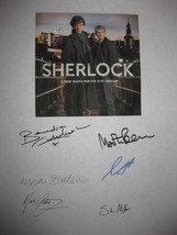 Sherlock TV Signed Script X6 Benedict Cumberbatch Martin Freeman Gatiss reprint - £12.07 GBP