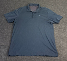 Travis Mathew Golf Polo Shirt Blue Striped Pima Cotton Men&#39;s Size XL X-L... - £13.96 GBP