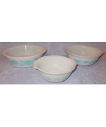 Vintage Glasbake Thistle Pattern Three Glass Bowl Set - $22.95