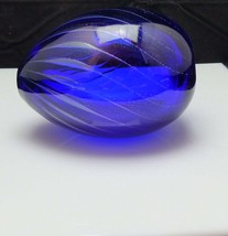 Mack studio glass vase / 1989 signed glass / Thick glass Cylinder / Blue Egg pap - £105.60 GBP