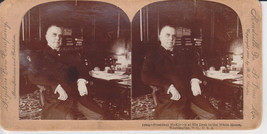 1900 Antique Stereoview-President McKinley at Desk-Keystone View Co-11604-Vtg - £9.74 GBP