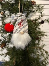 Ornaments Music Notes Gnome Ornament Christmas Ornament Holiday Decor Embroidery - £11.95 GBP