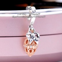  Limited Edition Ornament &amp; Charm Rose Decorative Ornament Two Tone Dangle Charm - £14.50 GBP