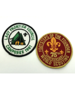 Boy Scout BSA (2) Patches Footsteps Of The Founder &amp; Last Frontier Campo... - $5.92