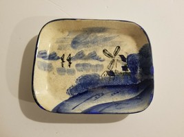Vintage Pottery (B) 6 inch Dish - Holland / Dutch, Blue &amp; White - Very O... - £11.66 GBP