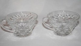 Set of 2 Anchor Hocking Prescut-Clear Star Fan Snack or Punch Cup  #1722 - £6.37 GBP