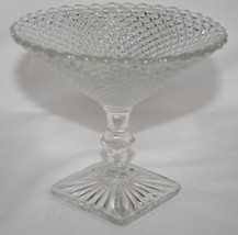 Vintage WESTMORELAND English Hobnail Clear Compote   #614 - £16.08 GBP