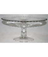 IMPERIAL GLASS CANDLEWICK Clear Elegant Round Footed Cake Stand #1101 - $120.00